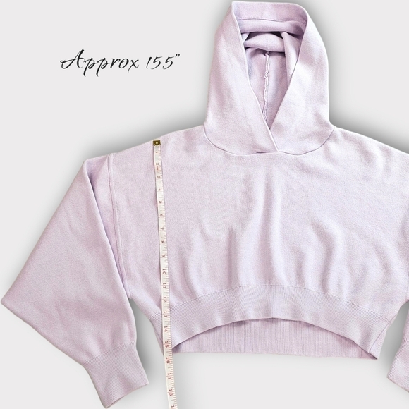 Zara Lavender Cropped Relaxed Fit Hoodie - Picture 6 of 8